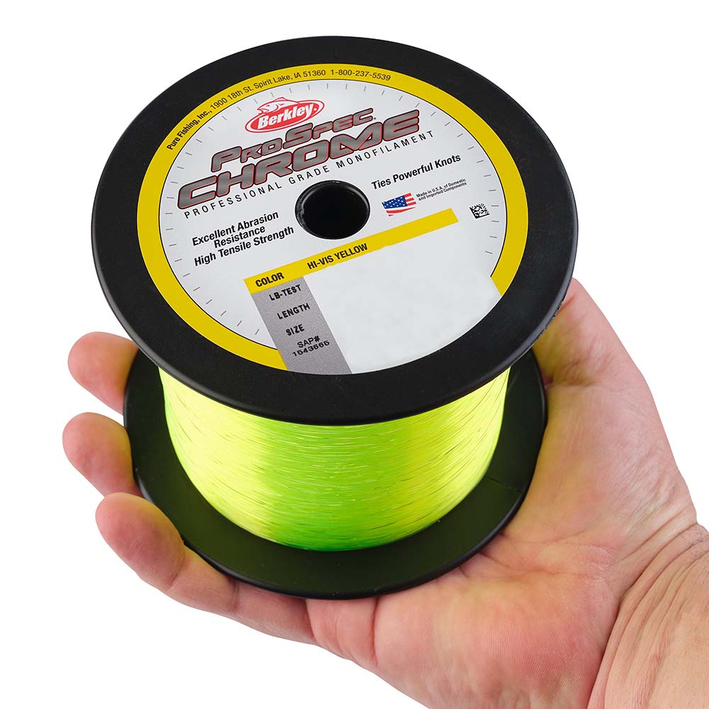 Berkley ProSpec Chrome Hi-Vis Yellow Monofilament - 30 lb - 1000 yds - PSC1B30-HVY