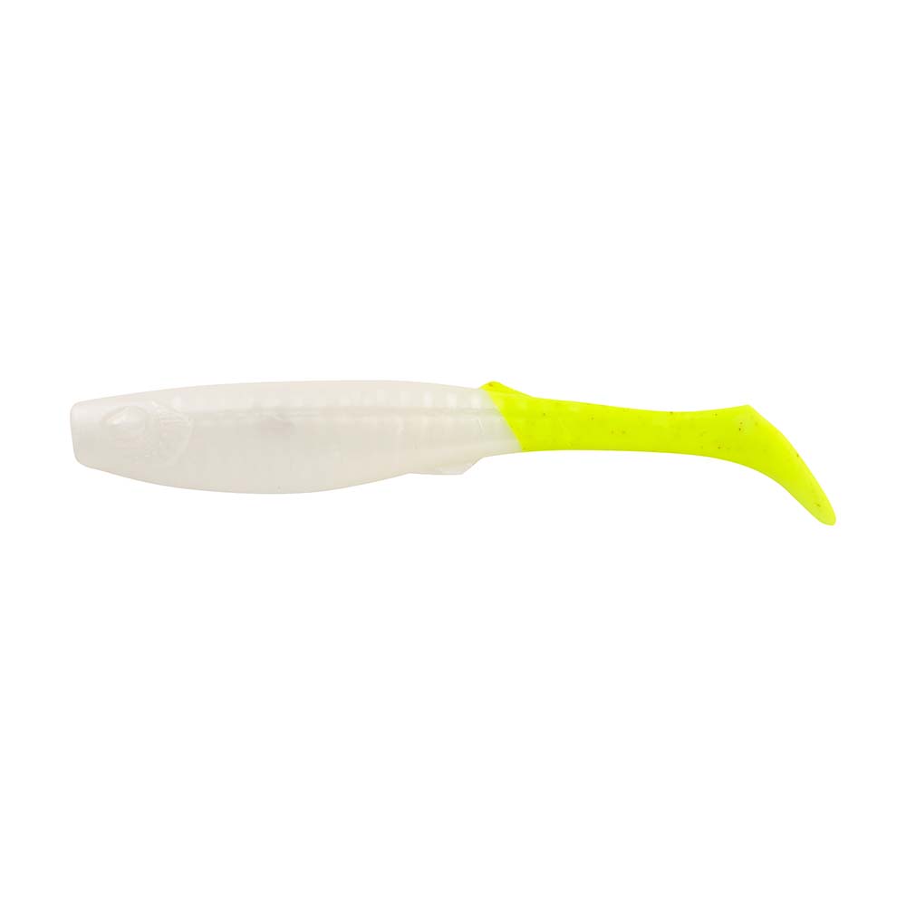 Berkley Gulp!® Paddleshad - 4" - Pearl White-Chartreuse