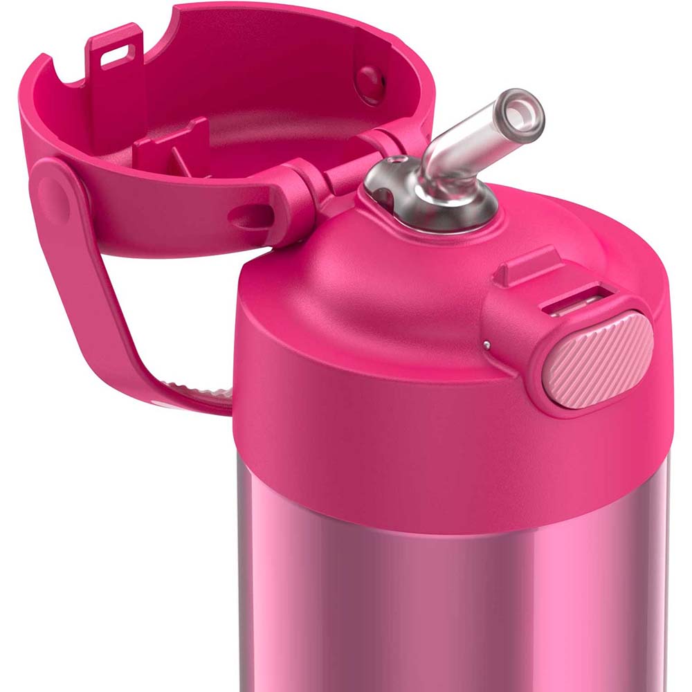 Thermos FUNtainer Vacuum Insulated Stainless Steel Straw Water Bottle 12oz  - Pink