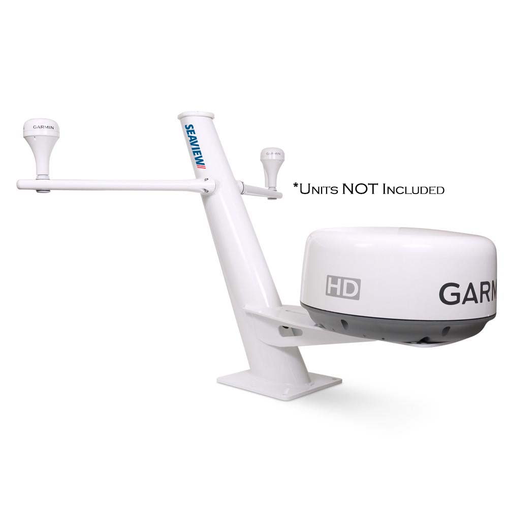 Seaview 30" Tapered Closed Dome AFT Leaning Radar Mount w-Removable Spreader & 10" x 10" Base Plate