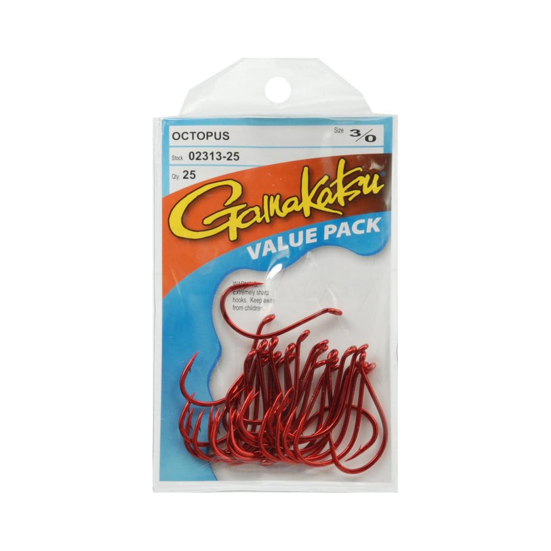 Gamakatsu Octopus Red Hook Size 7-0 25 Per Pack