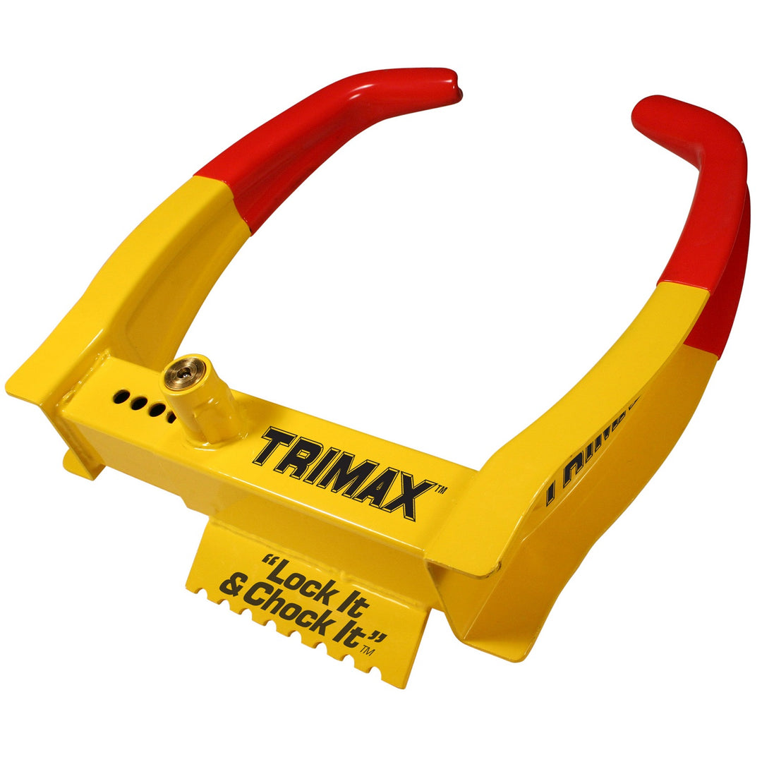 Trimax TCL75 Deluxe Universal Wheel Chock Lock-Yellow Red