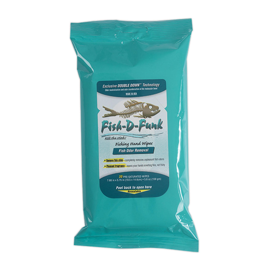 FISH-D-FUNK Wipes Fish Stink Removal 30-Pouch