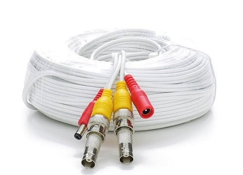 60' Rg59 Siamese Cable Bnc Males And Power Leads