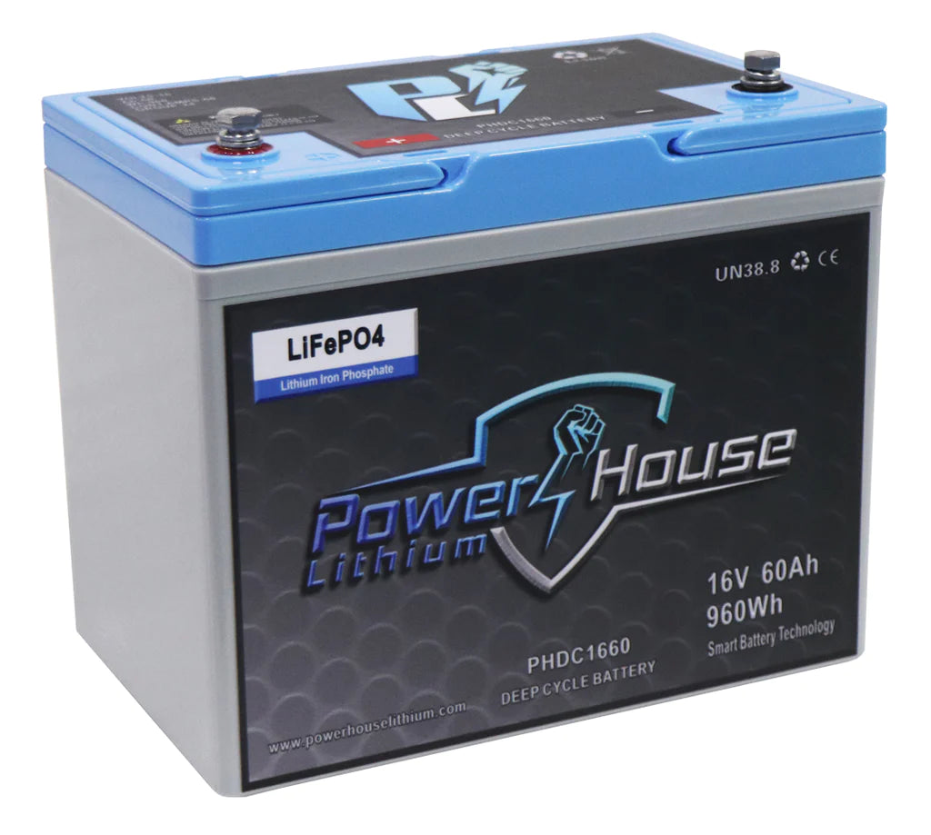 POWERHOUSE LITHIUM 16V 60AH DEEP CYCLE BATTERY (3 DEVICES)
