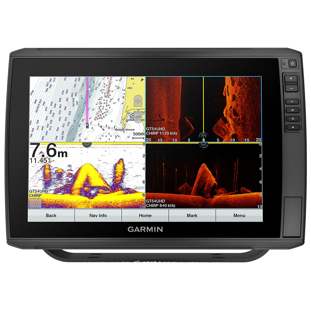 Garmin ECHOMAP Ultra 122sv w-o Transducer (12” Screen) + Garmin LiveScope Plus System w-GLS 10 & LVS34 Transducer Bundle